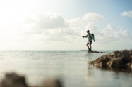 © Cameron Karsten Photography with Sage in Belize fly flishing for bonefish